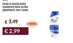 Prezzemolo e Vitale Head & shoulders shampoo men ultra idratante 2in1 offerta