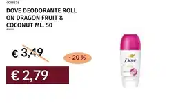 Prezzemolo e Vitale Dove deodorante roll on dragon fruit & coconut offerta