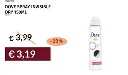 Prezzemolo e Vitale Dove spray invisible dry offerta
