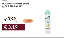 Prezzemolo e Vitale Dove deodorante spray aloe e pera offerta
