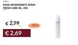Prezzemolo e Vitale Dove deodorante spray fresh care offerta