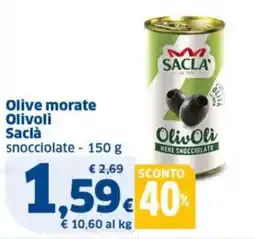 Sigma Olive morate Olivolì Saclà snocciolate offerta