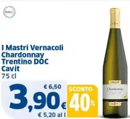 Sigma I Mastri Vernacoli Chardonnay Trentino DOC Cavit offerta