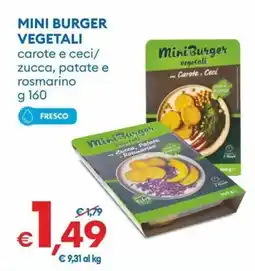 MD Discount Mini burger vegetali carote e ceci/ zucca, patate e rosmarino offerta