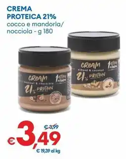 MD Discount Crema proteica 21% cocco e mandorla/ nocciola offerta