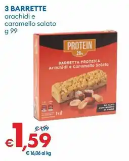 MD Discount 3 barrette arachidi e caramello salato offerta