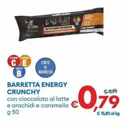 MD Discount Barretta energy crunchy con cioccolato al latte e arachidi e caramello offerta