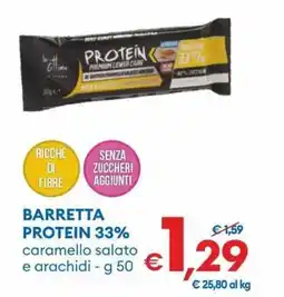 MD Discount Barretta protein 33% caramello salato e arachidi offerta