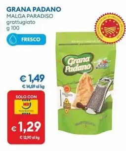 MD Discount Grana padano malga paradiso grattugiato offerta