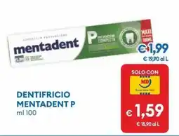 MD Discount Dentifricio MENTADENT offerta