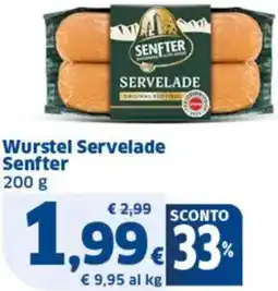 Sigma Wurstel Servelade Senfter offerta