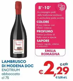 MD Discount Lambrusco di modena doc enotrium abboccato offerta