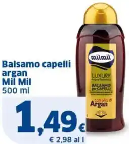 Sigma Balsamo capelli argan Mil Mil offerta
