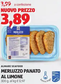 ALDI Almare seafood merluzzo panato al limone offerta