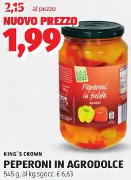 ALDI King's crown peperoni in agrodolce offerta