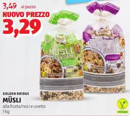 ALDI Golden bridge müsli offerta