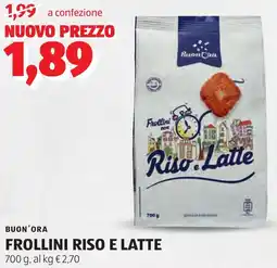 ALDI Buon'ora frollini riso e latte offerta
