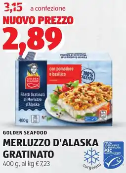 ALDI Golden seafood merluzzo d'alaska gratinato offerta