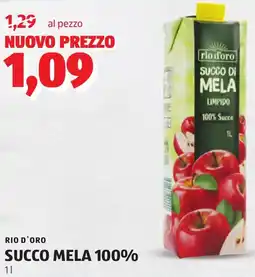 ALDI Rio d'oro succo mela 100% offerta