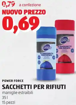 ALDI Power force sacchetti per rifiuti offerta