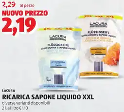 ALDI Lacura ricarica sapone liquido xxl offerta