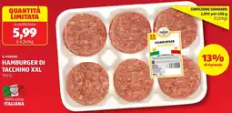 ALDI Il podere hamburger di tacchino xxl offerta