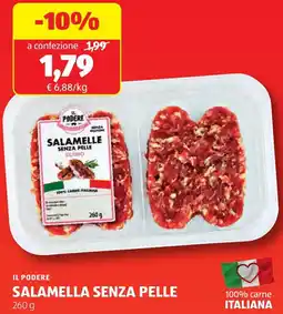 ALDI Il podere salamella senza pelle offerta