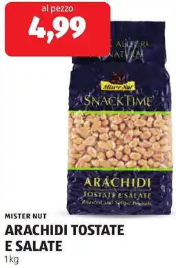 ALDI Mister nut arachidi tostatee e salate offerta