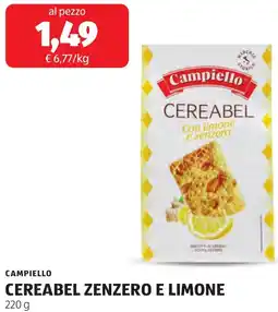 ALDI Campiello cereabel zenzero e limone offerta