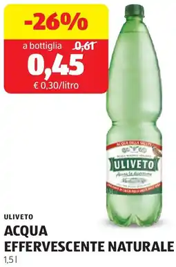 ALDI Uliveto acqua effervescente naturale offerta