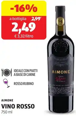ALDI Aimone vino rosso offerta