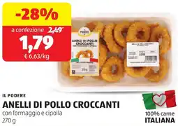 ALDI Il podere anelli di pollo croccanti offerta