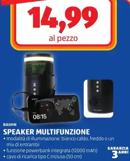 ALDI Bauhn speaker multifunzione offerta