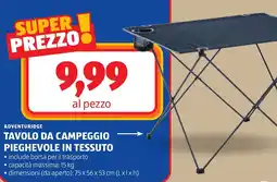 ALDI Adventuridge tavolo da campeggio pieghevole in tessuto offerta