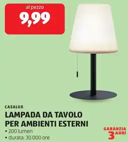 ALDI Casalux lampada da tavolo per ambienti esterni offerta