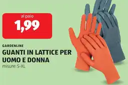 ALDI Gardenline guanti in lattice per uomo e donna offerta