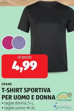 ALDI Crane t-shirt sportiva per uomo e donna offerta