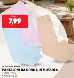 ALDI Up2fashion women pantaloni da donna in mussola offerta