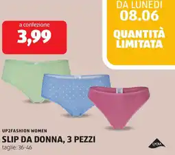 ALDI Up2fashion women slip da donna, 3 pezzi offerta