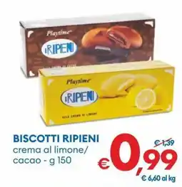 MD Discount Biscotti ripieni crema al limone/ cacao offerta