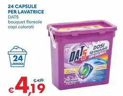 MD Discount 24 capsule per lavatrice dat5 bouquet floreale capi colorati offerta