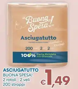 MD Discount ASCIUGATUTTO BUONA SPESA! 2 rotoli, 2 veli offerta