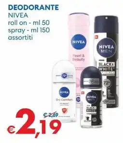MD Discount Deodorante nivea roll on, spray offerta