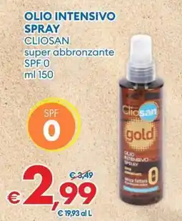 MD Discount Olio intensivo spray cliosan super abbronzante SPF O offerta