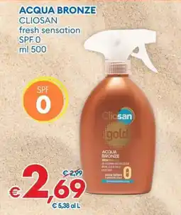 MD Discount Acqua bronze cliosan fresh sensation SPF 0 offerta