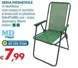 MD Discount Sedia pieghevole in textilene offerta