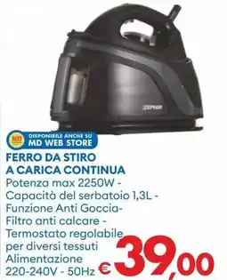 MD Discount Ferro da stiro a carica continua offerta