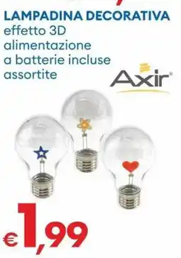 MD Discount Axir lampadina decorativa effetto 3D offerta