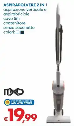 MD Discount Mxd aspirapolvere 2 in 1 offerta