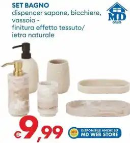 MD Discount Set bagno dispencer sapone, bicchiere offerta